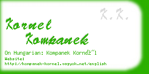 kornel kompanek business card